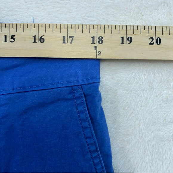 Izod Shorts Mens 36x10 Saltwater Stretch Blue Chino Cargo Shorts Casual Comfort - Picture 6 of 8